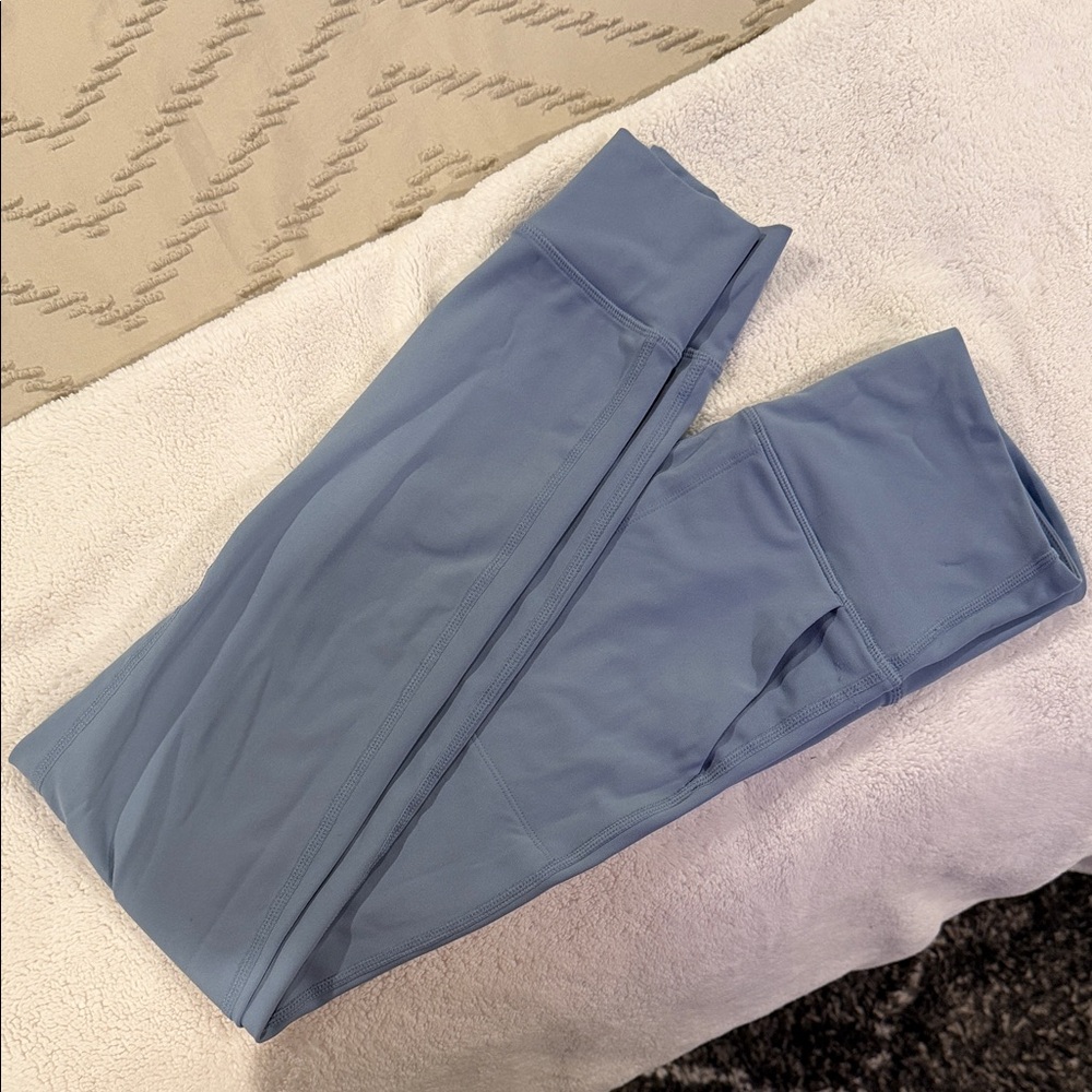 Blue Workout Running Leggings
